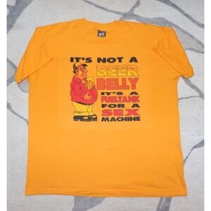 Vintage Screen Stars Best Shirt Mens XL Yellow Beer Funny